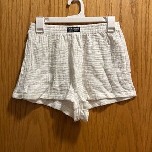 White Women’s Gauze Lounge Shorts
